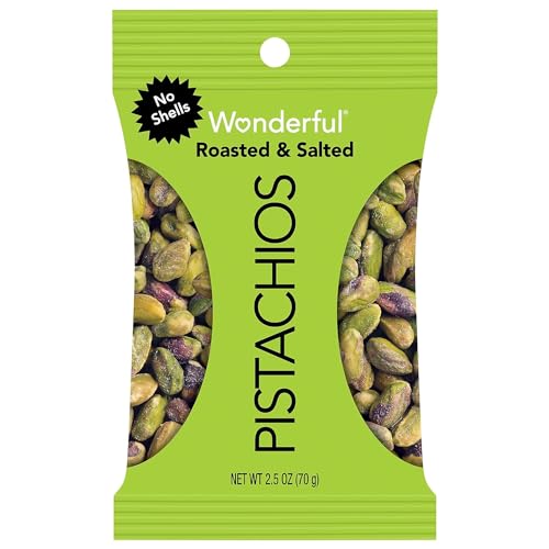 Wonderful Pistachios No Shells, Smokey Barbeque Nuts, 2.25 Ounce Bag (Pack Of 8), Protein Snack, Gluten Free, On-the-Go Snack