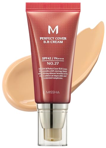 MISSHA M Perfect Cover BB Cream No.13 Bright Beige for Fair Skin SPF 42 PA +++ 1.69 Fl Oz - Tinted Moisturizer for face with SPF