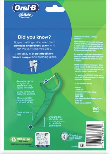 Oral-B Complete Glide Floss Picks, Scope Outlast, 75-ct