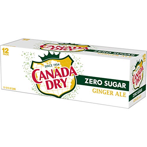 Canada Dry Zero Sugar Ginger Ale Soda, 12 fl oz cans (Pack of 12)