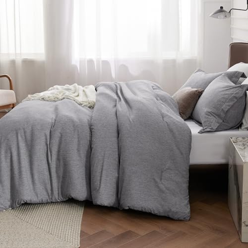 Bedsure Twin/Twin XL Comforter Set Dorm Bedding - Dark Grey Twin Bedding Set for College, Soft Cationic Dyed Bed Set for All Seasons, 2 Pieces, 1 Comforter (68"x88") and 1 Pillow Sham (20"x26"+2")