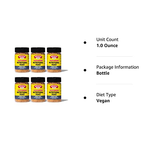 Bragg Premium Nutritional Yeast Seasoning - Vegan, Gluten Free – Good Source of Protein & Vitamins – Nutritious Savory Parmesan Cheese Substitute (Original, 12 Ounce (Pack of 1))