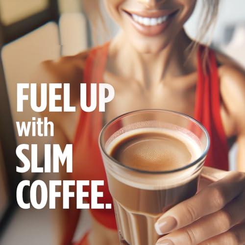 VitaCup Slim Instant Coffee Packets, with Garcinia, Fiber, B Vitamins, Bold & Smooth, Medium Dark Roast, 100% Arabica Coffee in Single Serve Sticks, 24 Ct