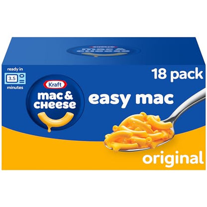 Kraft Easy Mac Original Macaroni & Cheese Microwavable Dinner (6 ct Packets)