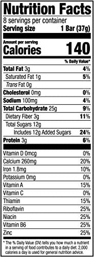 Amazon Brand - Happy Belly Fruit & Grain Cereal Bars, Strawberry , 1.03 Oz, 8 Count (Pack of 1)