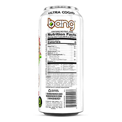 Bang Energy Bangster Berry, Sugar-Free Energy Drink, 16-Ounce (Pack of 12)