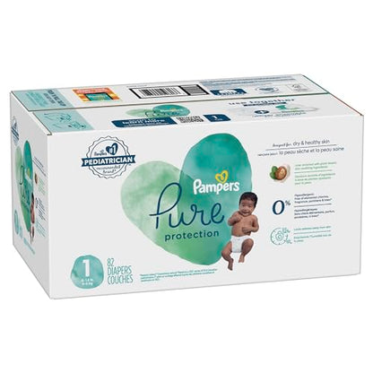 Pampers Pure Protection Diapers - Size 5, One Month Supply (132 Count), Hypoallergenic Premium Disposable Baby Diapers (Packaging May Vary)