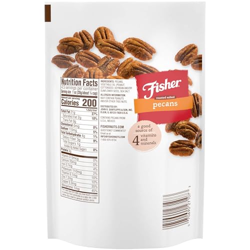 Fisher Snack Glazed Pecans, 24 Ounces, Made with Whole Mammoth Pecans, 100% Recyclable