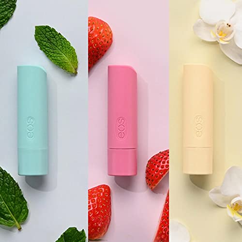 eos 100% Natural & Organic Lip Balm Sticks- Vanilla Bean, All-Day Moisture, Dermatologist Recommended, 0.14 oz, 2-Pack