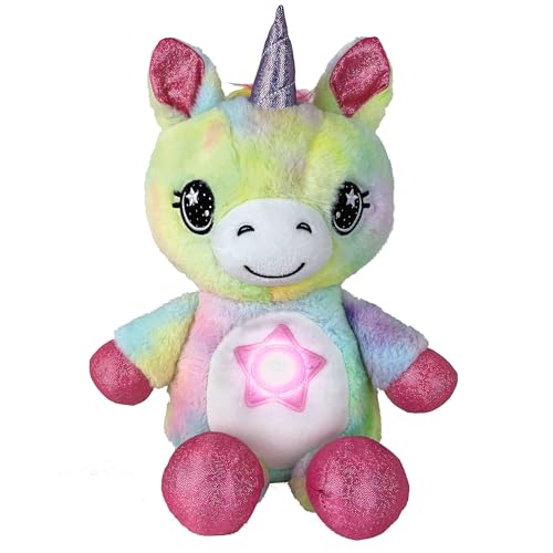 Ontel Star Belly Dream Lites, Stuffed Animal Night Light, Magical Pink and Purple Unicorn - Projects Glowing Stars & Shapes in 6 Gentle Colors, As Seen on TV