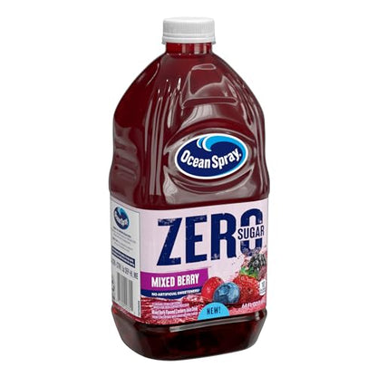 Ocean Spray® ZERO Sugar Cranberry Juice Drink, Cranberry Juice Drink Sweetened with Stevia, 64 Fl Oz Bottle