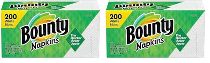 Bounty Paper Napkins, White, 1 Pack, 400 Sheets per Pack