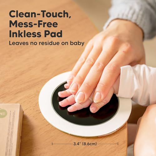 4-Pack Inkless Hand and Footprint Kit - Ink Pad for Baby Hand and Footprints - Dog Paw Print Kit,Dog Nose Print Kit - Baby Footprint Kit, Clean Touch Baby Foot Printing Kit, Handprint Kit (Jet Black)