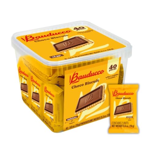 Bauducco Choco Biscuit Cookies - Crispy & Delicious - Delicious Sweet Snack or Dessert - 2.8 oz (Pack of 1)