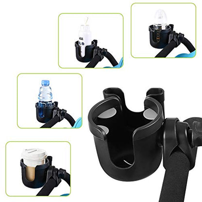 Accmor Stroller Cup Holder with Phone Holder, Bike Cup Holder, Universal Cup Holder for Uppababy Nuna Doona Strollers, 2-in-1 Cup Phone Holder for Stroller, Bike, Wheelchair, Walker, Scooter