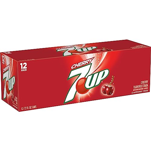 7UP Cherry Zero Sugar Soda, 12 fl oz cans (Pack of 12)