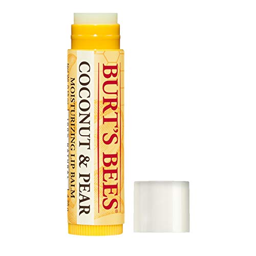 Burt's Bees Lip Balm - Pink Grapefruit, Mango, Coconut & Pear, and Pomegranate Pack, Lip Moisturizer With Beeswax, Tint-Free, Natural Origin Conditioning Lip Treatment, 4 Tubes, 0.15 oz.