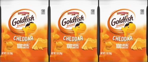 Goldfish Colors Cheddar Crackers, Snack Pack, 0.9 oz, 9 CT Multi-Pack Tray (Pack of 2)