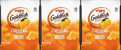 Goldfish Colors Cheddar Crackers, Snack Pack, 0.9 oz, 9 CT Multi-Pack Tray (Pack of 2)