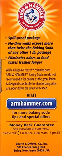 Arm & Hammer Baking Soda Fridge-n-Freezer Odor Absorber, Orange 14 oz, Pack of 12