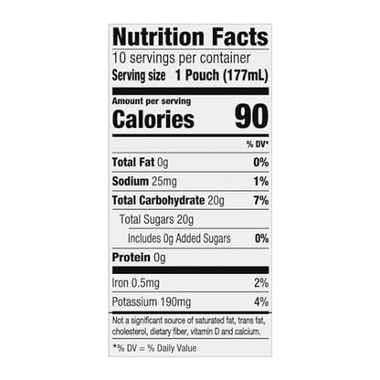 Capri Sun 100% Juice Fruit Punch Naturally Flavored Kids Juice Blend (40 ct Pack, 4 Boxes of 10 Pouches)