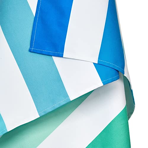 Dock & Bay Beach Towel - Quick Dry, Sand Free - Compact, Lightweight - 100% Recycled - includes Bag - Cabana - Bondi Blue - Extra Large (200x90cm, 78x35)