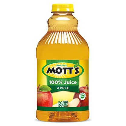 Mott's 100% Original Apple Juice, 8 Fl Oz Bottles, 24 Count (4 Packs Of 6), 2 Servings Of Fruit, 100% Fruit Juice, Gluten-free, Caffeine-free, Kosher, Contains No Artificial Colors Or Sweeteners