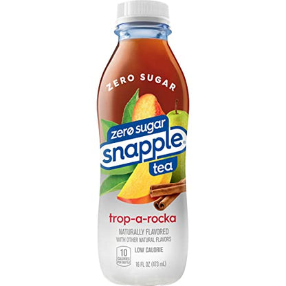 Snapple Zero Sugar Peach Tea, 16 fl oz recycled plastic bottle (Pack of 12)