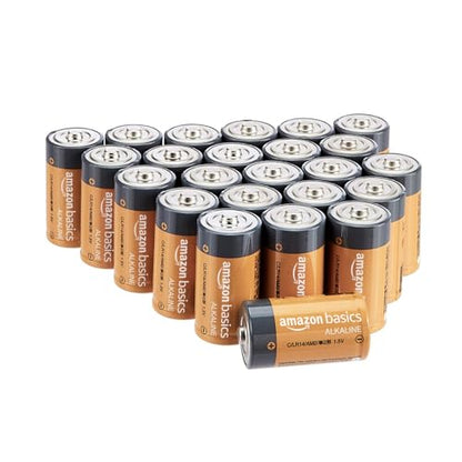 Amazon Basics 4-Pack C Cell Alkaline All-Purpose Batteries, 1.5 Volt, 5-Year Shelf Life