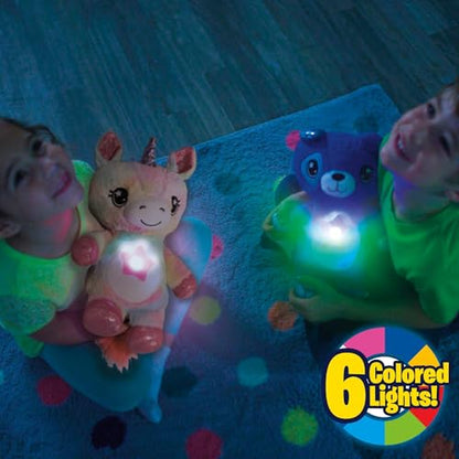 Ontel Star Belly Dream Lites, Stuffed Animal Night Light, Magical Pink and Purple Unicorn - Projects Glowing Stars & Shapes in 6 Gentle Colors, As Seen on TV