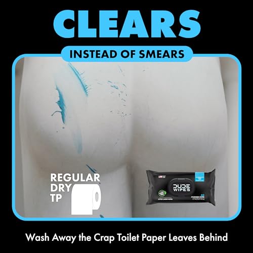 DUDE Wipes - On-The-Go Flushable Wipes - 1 Pack, 30 Wipes - Unscented Extra-Large Individually Wrapped Adult Wet Wipes - Vitamin E & Aloe - Septic and Sewer Safe