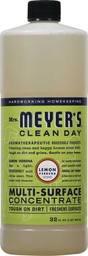 MRS. MEYER'S CLEAN DAY Multi-Surface Cleaner Concentrate, Use to Clean Floors, Tile, Counters, Lemon Verbena, 32 fl. oz