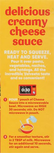 Velveeta Original Cheese Sauce, 12 Ounce bag contains 3-4 Ounce pouches