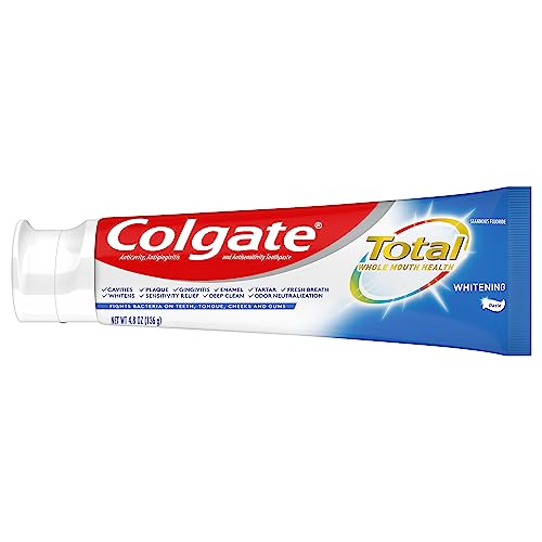 Colgate Baking Soda & Peroxide Toothpaste - Whitens Teeth, Fights Cavities & Removes Stains, Brisk Mint, 6 Ounce (Pack of 2)