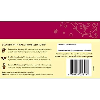 Celestial Seasonings Country Peach Passion Herbal Tea, Caffeine Free, 20 Tea Bags Box, (Pack of 6)