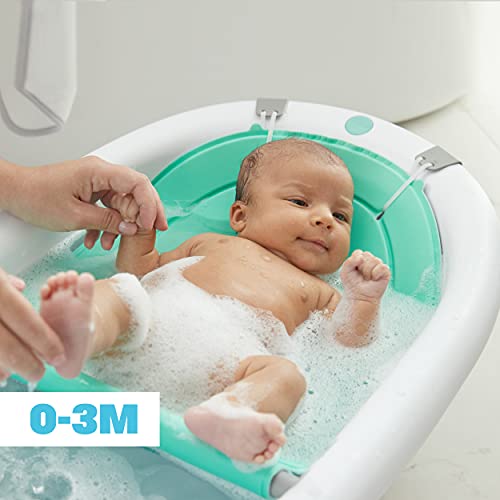 Frida Baby 4-in-1 Grow-with-Me Baby Bathtub, Baby Tub for Newborns to Toddler with Removable Bath Seat & Backrest for Bath Support in Tub