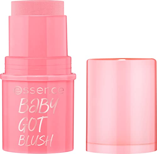 essence | Baby Got Blush | Easy to Apply & Blend Pigmented Cream Blush Stick | Vegan & Cruelty Free | Free From Gluten, Parabens, & Microplastic Particles (20 | Peaches & Cream)