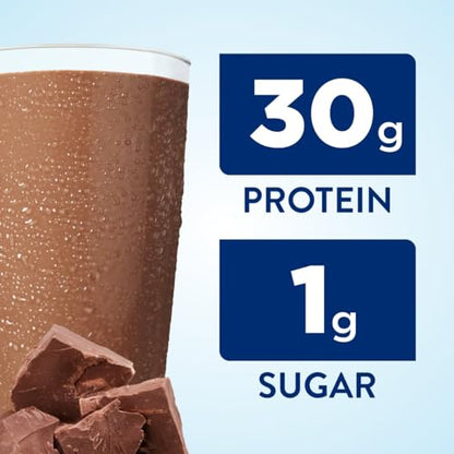 Ensure Max Protein Nutrition Shake with 30g of Protein, 1g of Sugar, High Protein Shake, Milk Chocolate, 11 Fl Oz (Pack of 12), Liquid, Halal