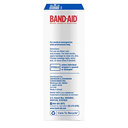 Band-Aid Brand Flexible Fabric Adhesive Bandages for Wound Care and First Aid, All One Size, 100 Count