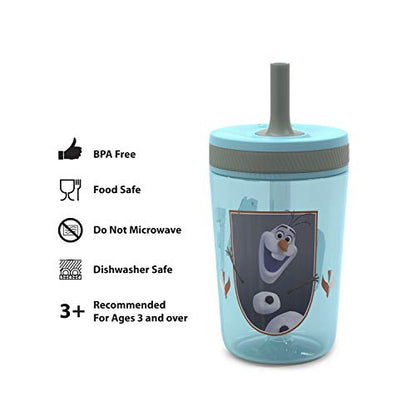 Zak Designs 15oz Bluey Kelso Tumbler Set, BPA-Free Leak-Proof Screw-On Lid with Straw Made of Durable Plastic and Silicone, Perfect Bundle for Kids, 2 Count (Pack of 1)