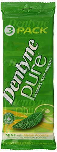 Dentyne Pure Mint with Herbal Accents Sugar Free Gum, 10 Packs of 9 Pieces (90 Total Pieces)