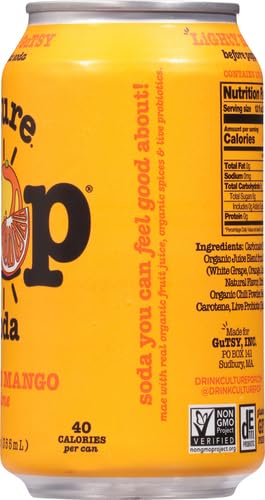 Culture Pop Soda Orange Mango Soda, 12 FZ