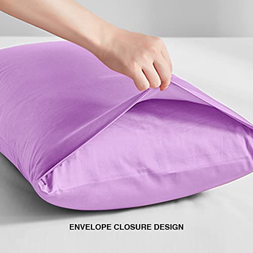 FLXXIE Microfiber Pillow Cases Standard Size, Soft Pillowcases with Envelope Closure, Wrinkle, Stain Resistant Pillow Covers, 20x26, Aqua