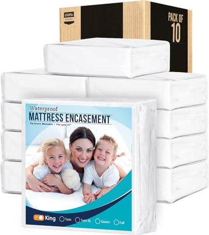 Utopia Bedding Zippered Mattress Encasement Twin - 100% Waterproof and Bed Bug Proof Mattress Protector - Absorbent, Six-Sided Mattress Cover