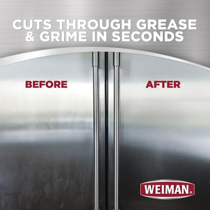 Weiman Stainless Steel Cleaner and Polish Trigger Spray - Protects Against Fingerprints and Leaves a Streak-less Shine - 12 Ounce