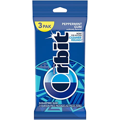 ORBIT Spearmint Sugar Free Back to School Chewing Gum, 3 Ct Packs