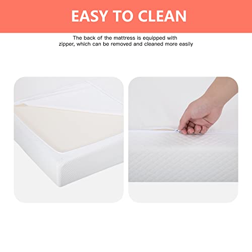 FDW 5 Inch Gel Memory Foam Mattress Medium-Firm Mattress for Pressure Relief & Cooler Sleep Mattress for Kid Adults CertiPUR-US Certified Mattress in a Box,Twin