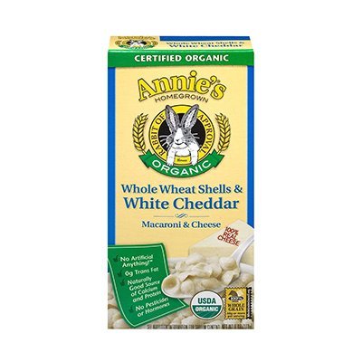 Annie's White Cheddar Shells Macaroni and Cheese with Organic Pasta, 6 oz (Pack of 12)