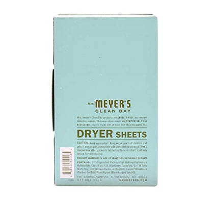 Mrs. Meyer's Clean Day Dryer Sheets, Lavender, 80 ct