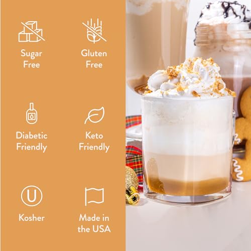 Jordan's Skinny Syrups Sugar Free Coffee Syrup, Vanilla Flavor Drink Mix, Zero Calorie Flavoring for Chai Latte, Protein Shake, Food and More, Gluten Free, Keto Friendly, 25.4 Fl Oz, 2 Pack